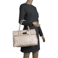 Pre Owned Mulberry Beige Leather Bayswater Satchel