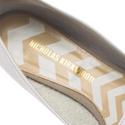 Nicholas Kirkwood White Beya Leather Pointed Toe Flats Size 36.5