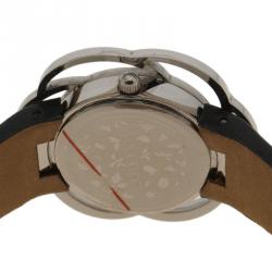 Pre Owned Nina Ricci Black Mother of Pearl Diamond Stainless Steel NR073001 Women's Wristwatch 32MM