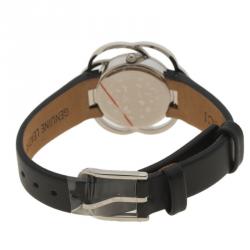 Pre Owned Nina Ricci Black Mother of Pearl Diamond Stainless Steel NR073001 Women's Wristwatch 32MM