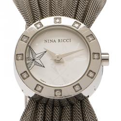Pre Owned Nina Ricci Silver Stainless Steel Women's Wristwatch 16MM