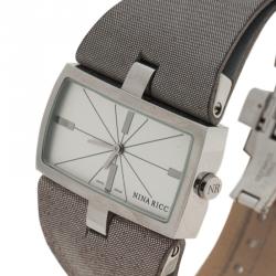 Pre Owned Nina Ricci Silver Stainless Steel N027.12 Women's Wristwatch 37MM