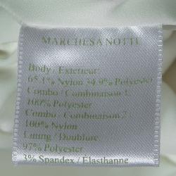 Pre Owned جمبسوت نوتي باي ماكيزا بحزام وياقة V دانتيل بيضاء M