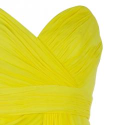 مملوكة مسبقًا Notte by Marchesa Strapless Silk Chiffon Gown XS