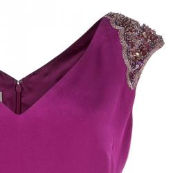 مملوكة مسبقًا فستان نوتي باي ماركيزا بأكتاف مطرزة بنفسجي M