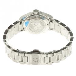 Omega White Stainless Steel Seamaster Aqua Terra Women's Wristwatch 30MM