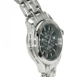 Omega Black Stainless Steel Jacques Mayol Limited Edition Women's Wristwatch 26MM