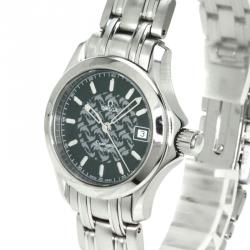 Omega Black Stainless Steel Jacques Mayol Limited Edition Women's Wristwatch 26MM