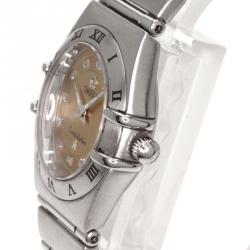 Pre Owned Omega Copper Stainless Steel Constellation Women's Wristwatch 22MM