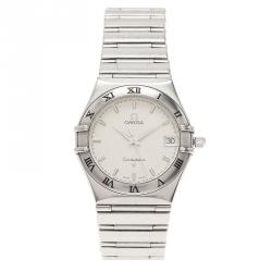 مملوكة مسبقًا Omega White Stainless Steel Constellation 1552 Women’s Wristwatch 33MM