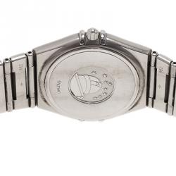 مملوكة مسبقًا Omega White Stainless Steel Constellation 1552 Women’s Wristwatch 33MM