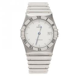 Pre Owned Omega Silver Stainless Steel Constellation 1448 Women’s Wristwatch 33MM