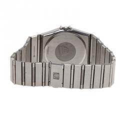 Pre Owned Omega Silver Stainless Steel Constellation 1448 Women’s Wristwatch 33MM