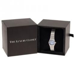 Pre Owned Omega Blue Stainless Steel Constellation My Choice Women's Wristwatch 26MM