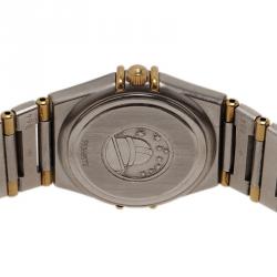 Pre Owned Omega 18K Yellow Gold & Stainless Steel Constellation Women's Wristwatch 25mm
