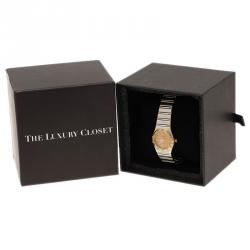 Pre Owned Omega 18K Yellow Gold & Stainless Steel Constellation Women's Wristwatch 25mm