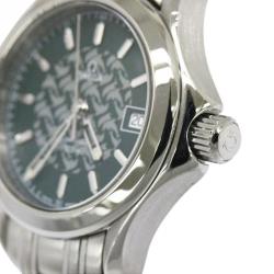 Pre Owned Omega Green Stainless Steel Jacques Mayol 1924/2500 Women's Wristwatch 26MM