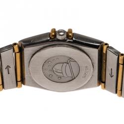 Omega Cream Stainless Steel Constellation Women's Wristwatch 24 MM