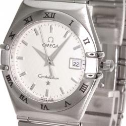 Pre Owned Omega White Stainless Steel Constellation Women's Wristwatch 28MM