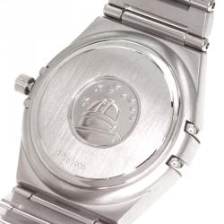 Pre Owned Omega White Stainless Steel Constellation Women's Wristwatch 28MM