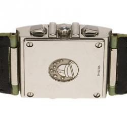 Pre Owned Omega White Stainless Steel Constellation Quadra Quartz Chronograph Women's Wristwatch 28MM