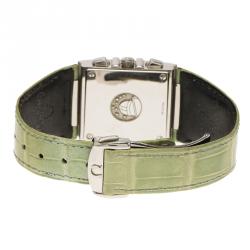 Pre Owned Omega White Stainless Steel Constellation Quadra Quartz Chronograph Women's Wristwatch 28MM