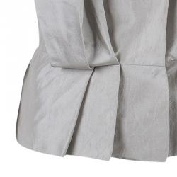 Pre Owned Oscar De La Renta Embellished Ivory Top XXL