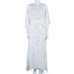 Pre Owned قفطان اوسكار دي لا رينتا مشغول خرز L