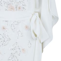 Pre Owned قفطان اوسكار دي لا رينتا مشغول خرز L