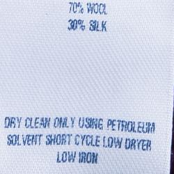 Pre Owned Oscar De La Renta Purple Cable Knit Wool Cardigan L