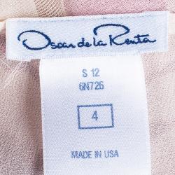 Pre Owned بلوزة أوسكار دي لا رينتا شيفون موردة S