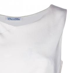 Pre Owned Oscar de la Renta Off-white Sleeveless Top M