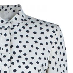 Pre Owned Oscar De La Renta Polka-dot Dress Coat M