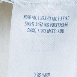 مملوكة مسبقًا توب اوسكار دي لا رينتا تموجات شيفون أبيض S