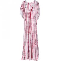 Pre Owned Oscar de la Renta Tie-dye Printed Kaftan L