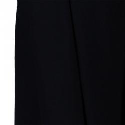 Pre Owned Oscar de la Renta Black High Waisted Wide Leg Trousers S