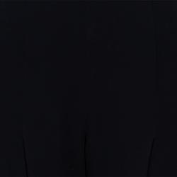 Pre Owned Oscar de la Renta Black High Waisted Wide Leg Trousers S