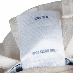 مملوكة مسبقًا فستان أوسكار دي لا رينتا بلا أكمام مزين أبليك حرير كريمي XS