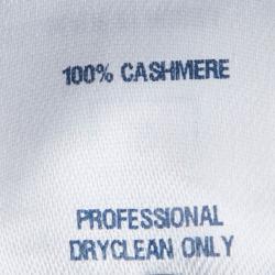 Pre Owned Oscar De La Renta Beige Cashmere Knitted Sweater S