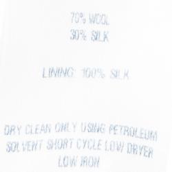 Pre Owned Oscar De La Renta Cream Wool High Waist Shorts S