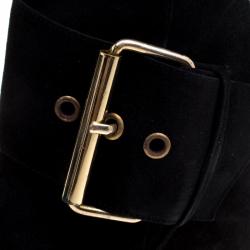 Paloma Barceló Black Suede Annapurna Wedge Ankle Boots Size 37