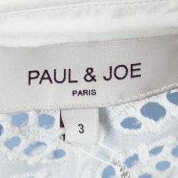 Paul and Joe White Eyelet Lace Insert Shirt L