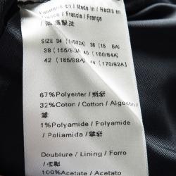 Pre Owned Paul and Joe Black Floral Lurex Jacquard Tailored Trousers L