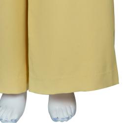Paul and Joe Pale Yellow Scoop Back Sleeveless Silk Jumpsuit M
