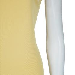 Paul and Joe Pale Yellow Scoop Back Sleeveless Silk Jumpsuit M