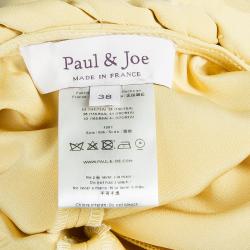Paul and Joe Pale Yellow Scoop Back Sleeveless Silk Jumpsuit M