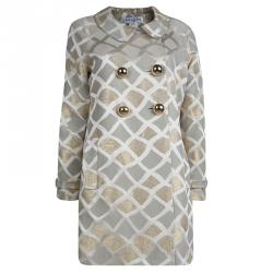 Paul and Joe Lurex Detail Geometric Pattern Double Breasted Jacket L
