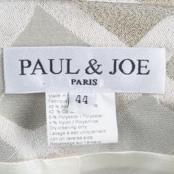 Paul and Joe Lurex Detail Geometric Pattern Double Breasted Jacket L