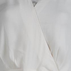 Paul & Joe Cream Long Sleeve Overlap Dress M