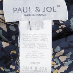 Paul And Joe Blue Floral Printed Tie Detail Josefine Blouse L